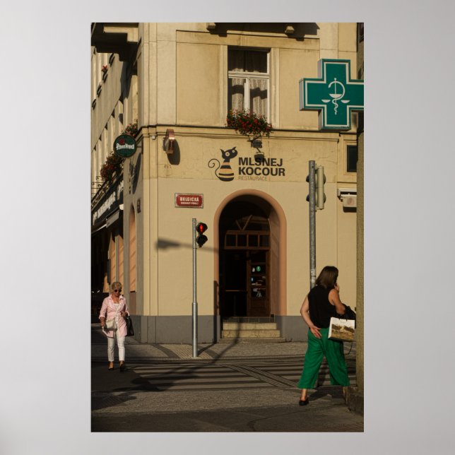 Sent eftermiddag i Vinohrady, Prag Poster (Framsidan)