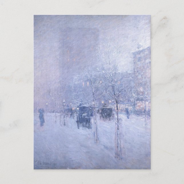 Sent eftermiddag New York Winter - Childe Hassam Vykort (Framsida)
