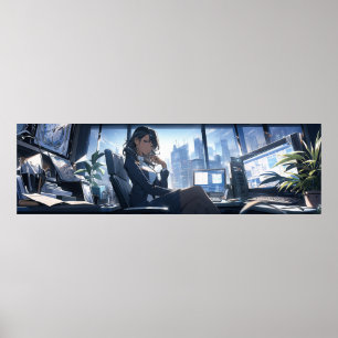 Sent eftermiddag på mitt kontor - extremt brett poster