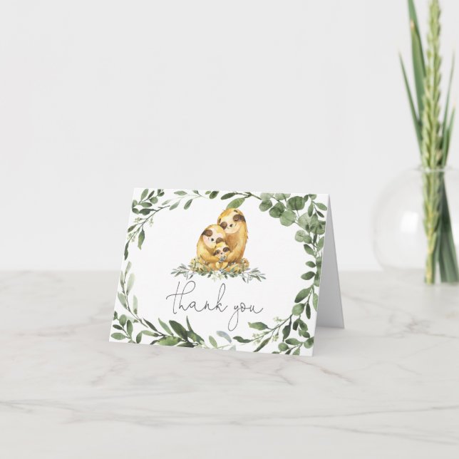 Sent Family Baby Shower - tack för ditt kort (Framsida)