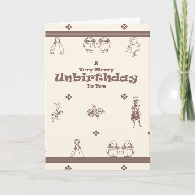 Sent födelsedagkort: En glada Unbirthday Helgkort (Framsida)