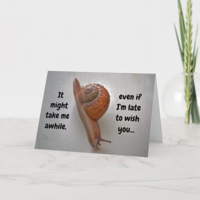 Sent födelsedagskort i Önskemål Snigel Cute Belet  Kort (Framsida)