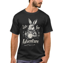"Sent för Äventyr: Retro Rabbit T-Shirt Design"
