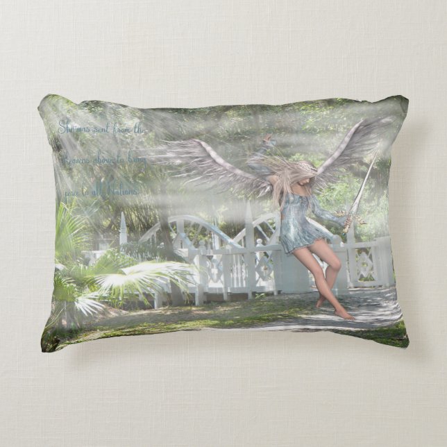 Sent från Heaven Angel of Peace Pillow Prydnadskudde (Framsidan)
