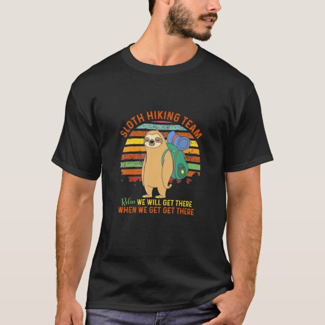 Sent Hiking Sloth Hiking Team T Shirt (Framsida)