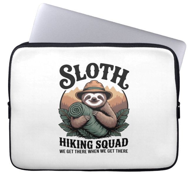 Sent Hiking Squad Funny Camping Laptop Fodral (Framsidan)