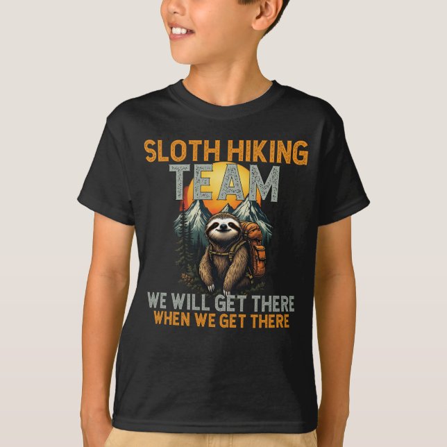 Sent Hiking Team - utomhus Äventyr T Shirt (Framsida)