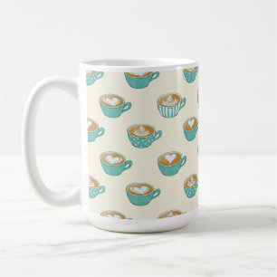 Sent konst i Cute Blue Kaffe koppar