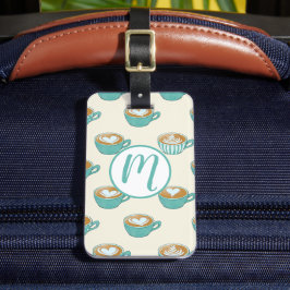 Sent konst i Cute Blue Kaffe koppar Bagagebricka