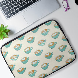 Sent konst i Cute Blue Kaffe koppar Laptop Fodral
