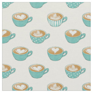 Sent konst i Cute Blue Kaffe koppar Tyg
