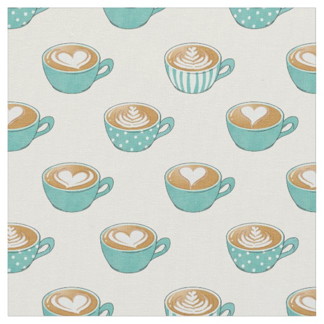 Sent konst i Cute Blue Kaffe koppar Tyg (Närbild)