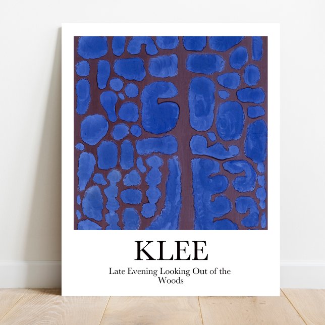 Sent kväll Tittar Paul Klee ut ur Skogen Poster (Klee's dreamlike "Late Evening Woods" Own this surreal masterpiece as a poster! )