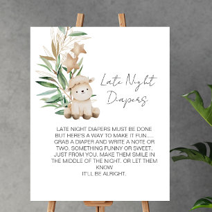 Sent kvällsdagning Game Sweet Little Lamb Greenery Poster