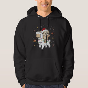 Sent Lama jul, vinterdjur i Snö Hoodie