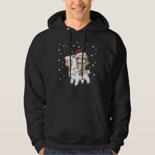 Sent Lama jul, vinterdjur i Snö Hoodie