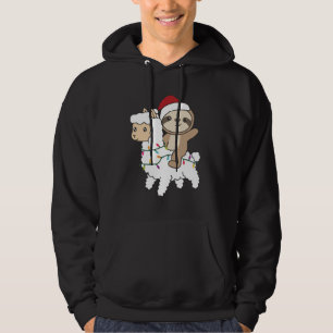 Sent Lama jul, vinterdjur i Snö Hoodie
