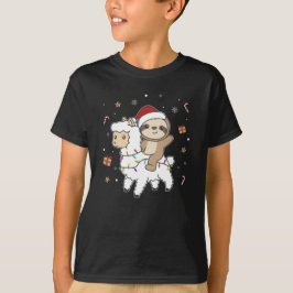 Sent Lama jul, vinterdjur i Snö T Shirt