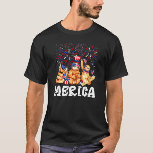Sent med Fireworks-solglasögon som är Merica 4:e a T Shirt