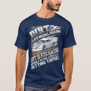 Sent modell har Tävla för ändrad Dirt Track-spårni T Shirt