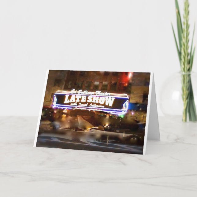 Sent - natt med det David Letterman hälsningkortet Kort (Framsida)