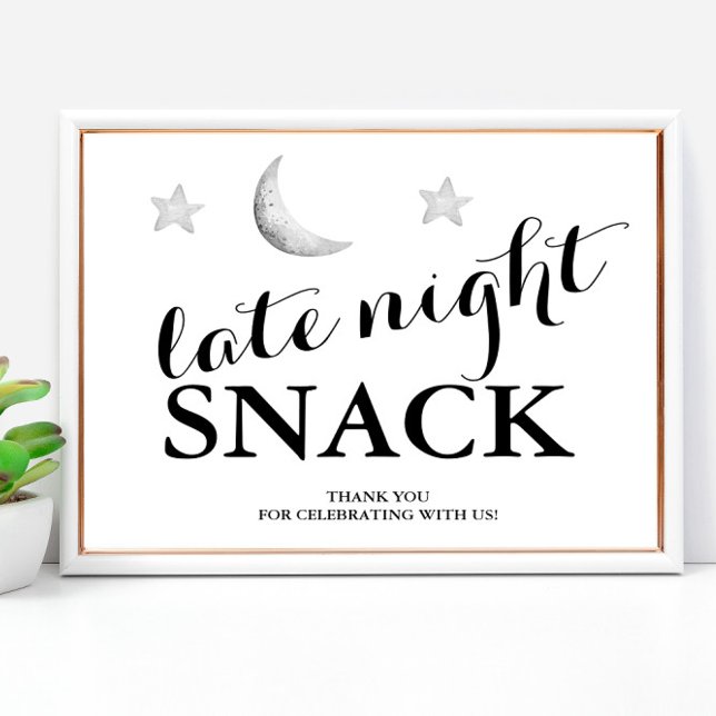 Sent Natt Snack bröllop-tecken Poster (Skapare uppladdad)