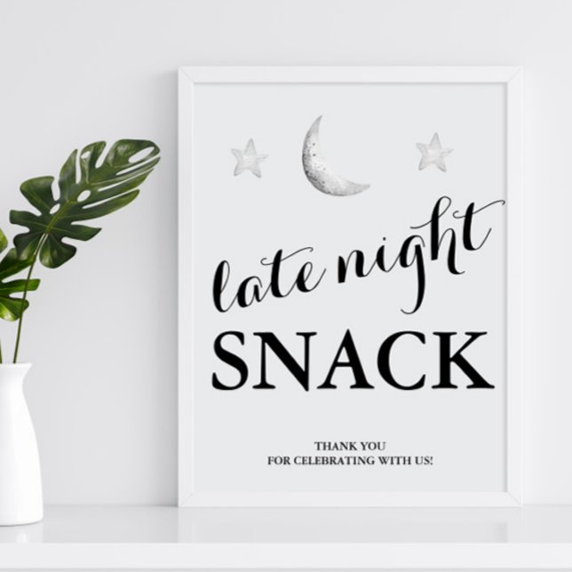 Sent Natt Snack bröllop-tecken Poster (Skapare uppladdad)