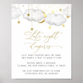 Sent nattblöjor - Poster med babyskor