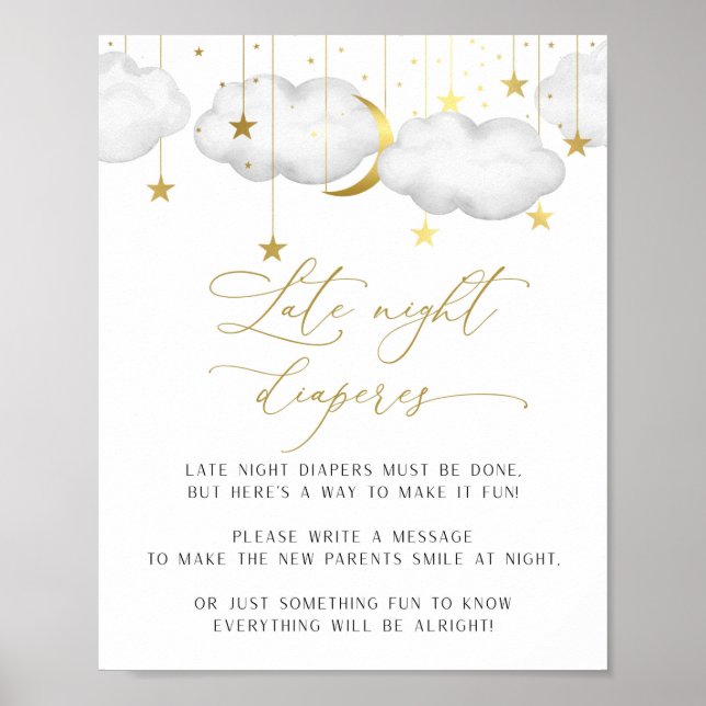 Sent nattblöjor - Poster med babyskor (Framsidan)