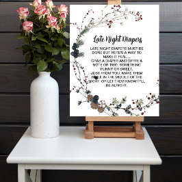 Sent nattdags Diaper Gamar winterberry rustium boh Poster