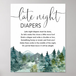 Sent nattdagstidningar, babyduschspel, berg poster