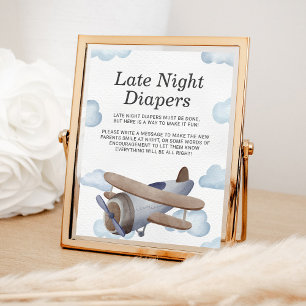 Sent nattdagstidningar Blåflygets babyskor Poster