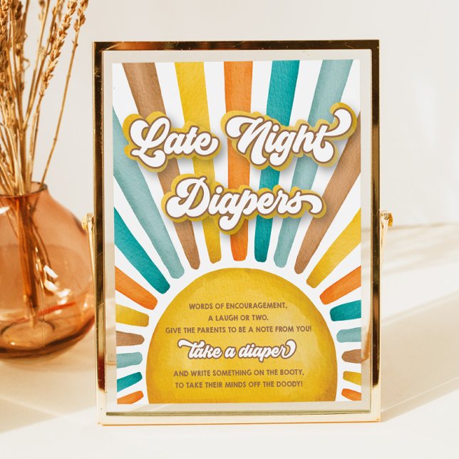 Sent nattdagstidningar Boho Sunshine Baby Shower S Poster (Skapare uppladdad)