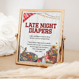 Sent nattdagstidningar BQ Backyard Rustic Baby Sho Poster