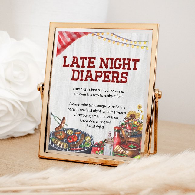 Sent nattdagstidningar BQ Backyard Rustic Baby Sho Poster (Skapare uppladdad)
