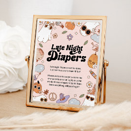 Sent nattdagstidningar Halloween Ghost Baby Shower Poster
