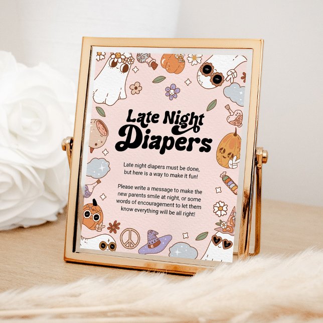 Sent nattdagstidningar Halloween Ghost Baby Shower Poster (Skapare uppladdad)