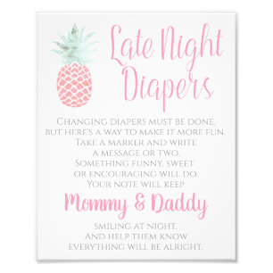 Sent nattdagstidningar Pineapple Tropical Baby-tec Fototryck
