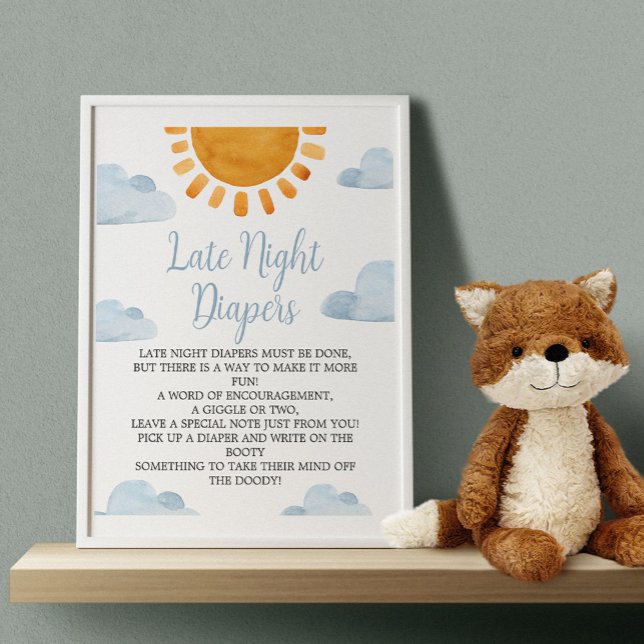 Sent nattdagstidningar Sol babyskor Poster (Skapare uppladdad)
