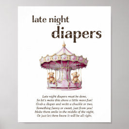 Sent nattdagstidningar Twin Girl Shower Game Poster