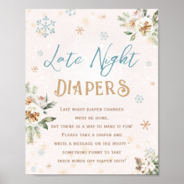 Sent nattdagstidningar Winter Wonderland Baby Show Poster