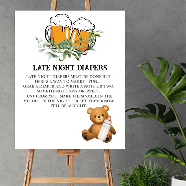 Sent nattledighet Spelet i baby är ett tema som br Poster (Skapare uppladdad)