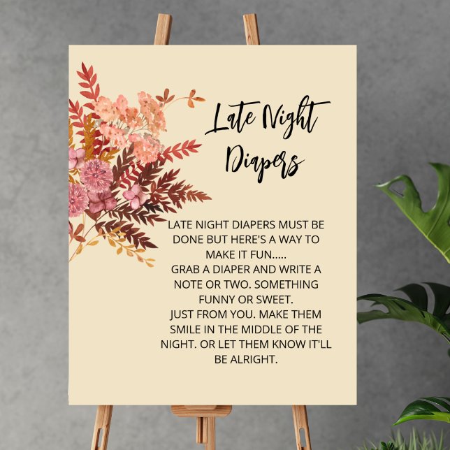 Sent nattlejda spel Boho Fall Rustic Brown Poster (Skapare uppladdad)