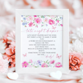 Sent nattlektioner minimalistisk babyskare poster