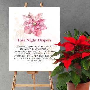 Sent nattlig dagning Spelets Rosa snowflake poinse Poster