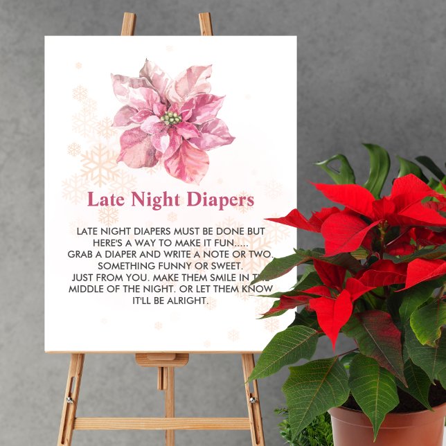 Sent nattlig dagning Spelets Rosa snowflake poinse Poster (Skapare uppladdad)