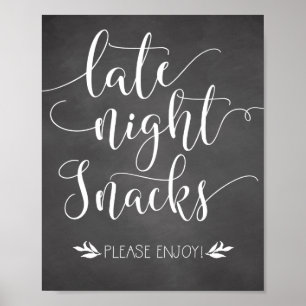 Sent nattsnack - favorittecken poster