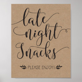 Sent nattsnack - favorittecken poster