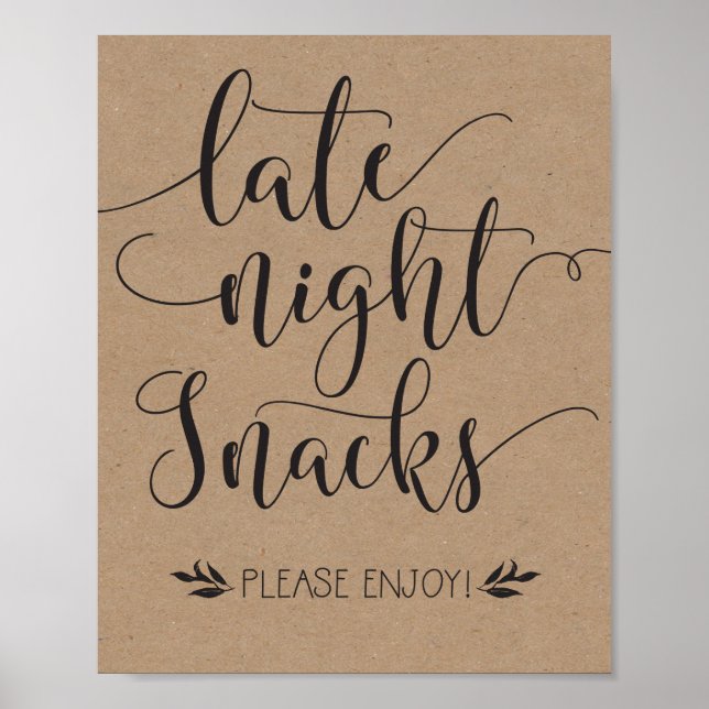 Sent nattsnack - favorittecken poster (Framsidan)