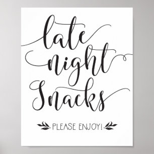 Sent nattsnack - favorittecken poster